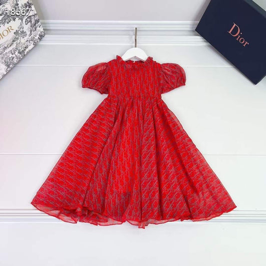Christina Dior Red Tulle Dress