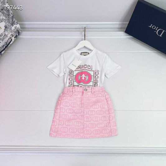 Gucci Kids Pink Logo-print Set