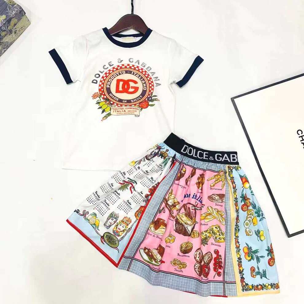 Dolce and Gabbana Kids Printed silk Set