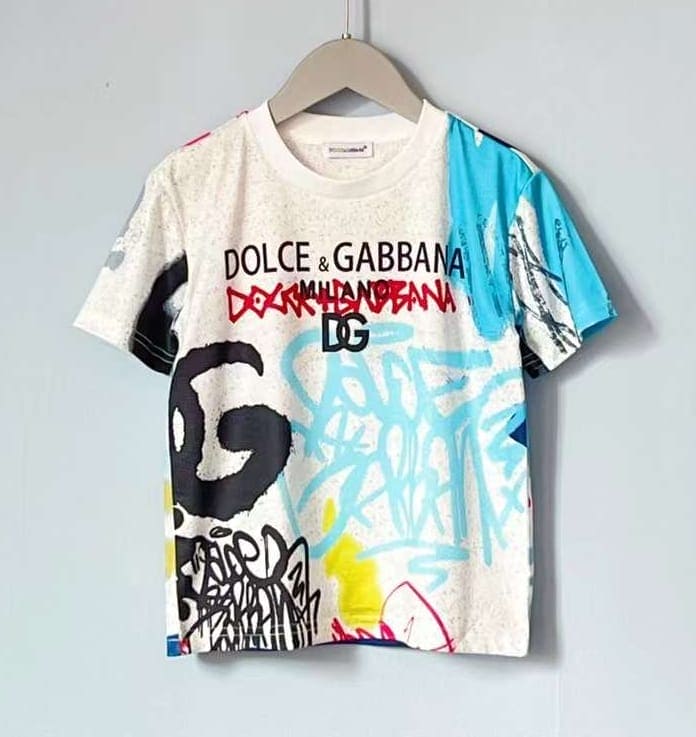 Dolce & Gabbana Kids Multicolor Print Pant and t-shirt Set for boys
