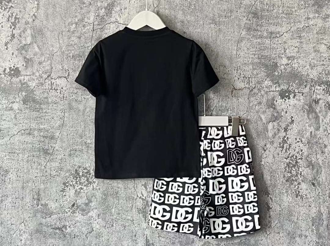Dolce & Gabbana Kids logo-print cotton T-shirt & All over logo short.