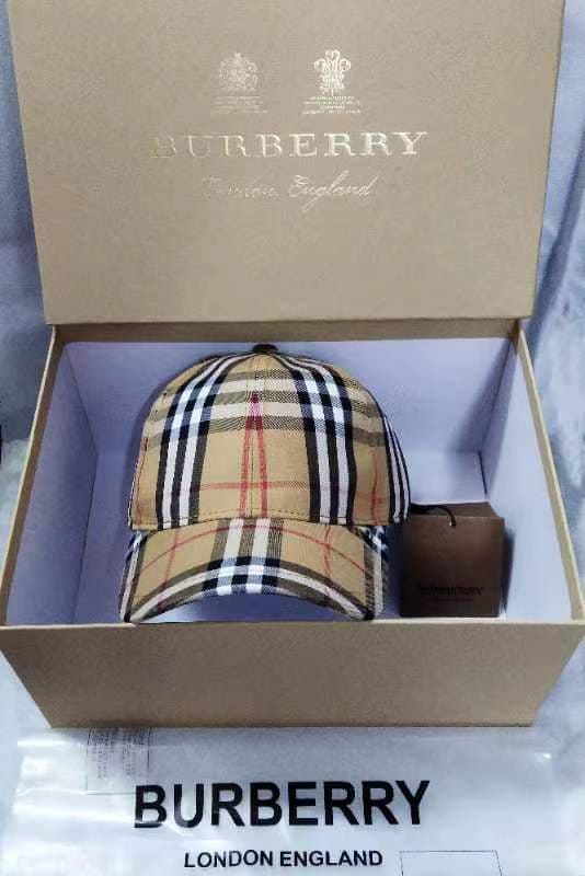 beige Burberry Vintage Check And Icon Stripe Baseball Cap for kids