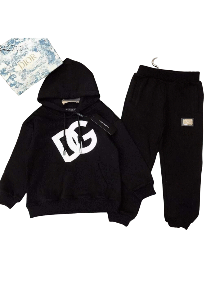 Dolce & Gabbana debossed-logo detail hoodie set