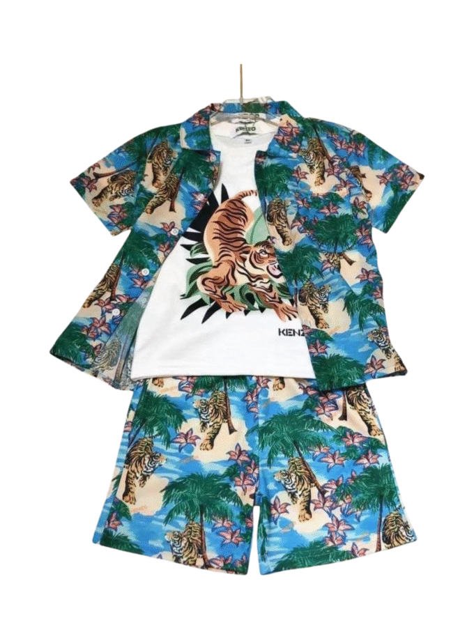 KENZO Kids Logo Print Summer Set