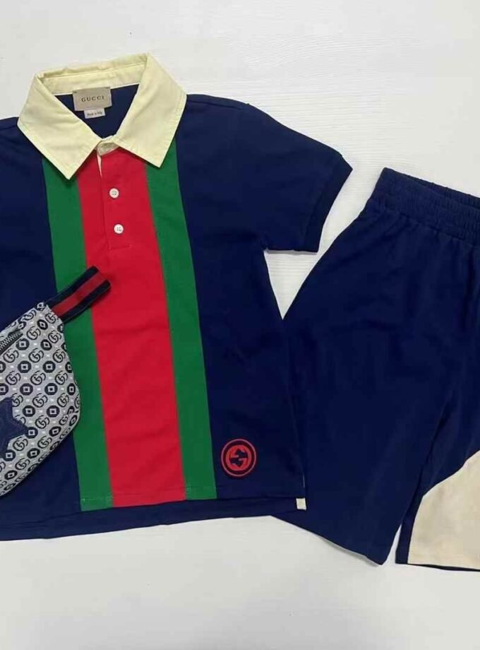 Gucci kids cotton polo T-shirt and short Set