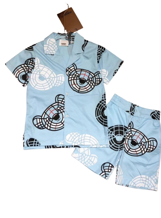 Burberry Kids Set Thomas bear print cotton.