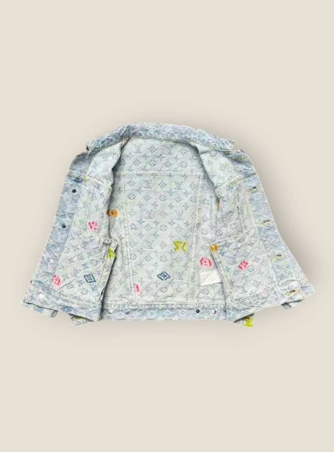 Louis Vuitton logo-print denim jeans set