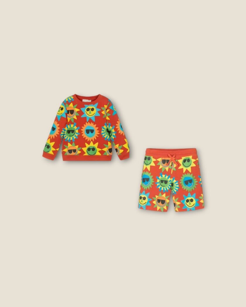 Stella McCartney sun-print cotton sweatshirt and short set - Image 2