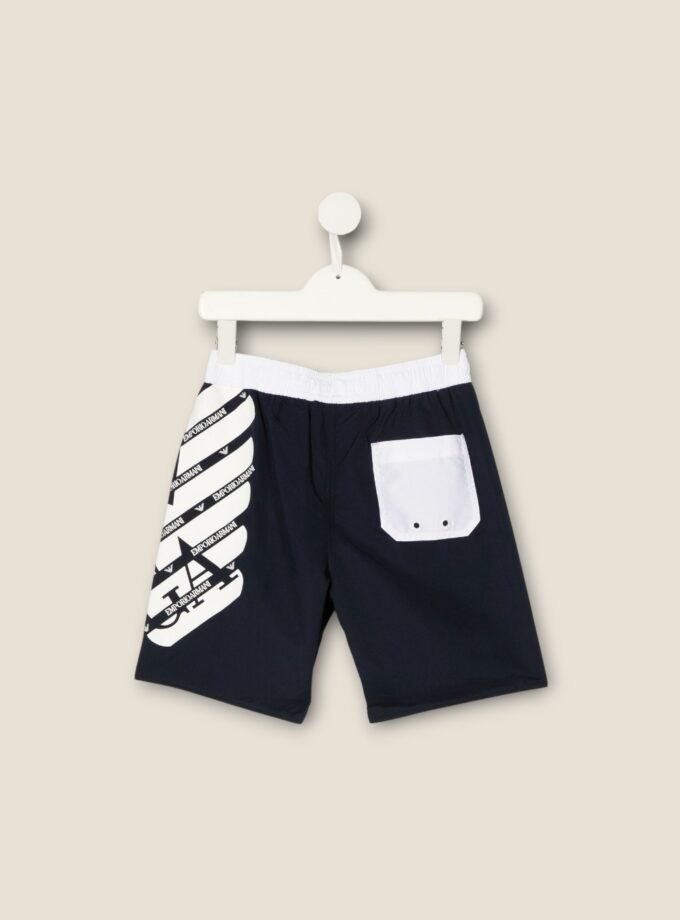 Emporio Armani Boys Black & White Logo Shorts