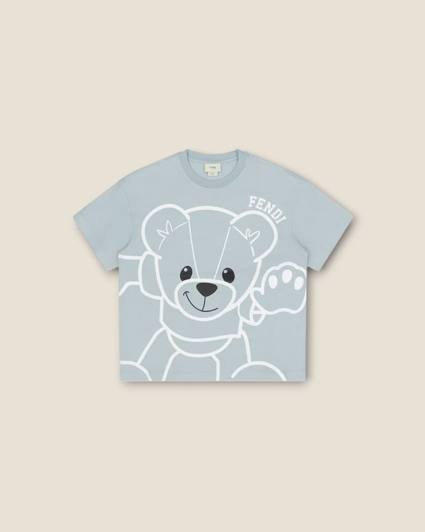 Fendi Bear boys' oversize short-sleeved T-shirt