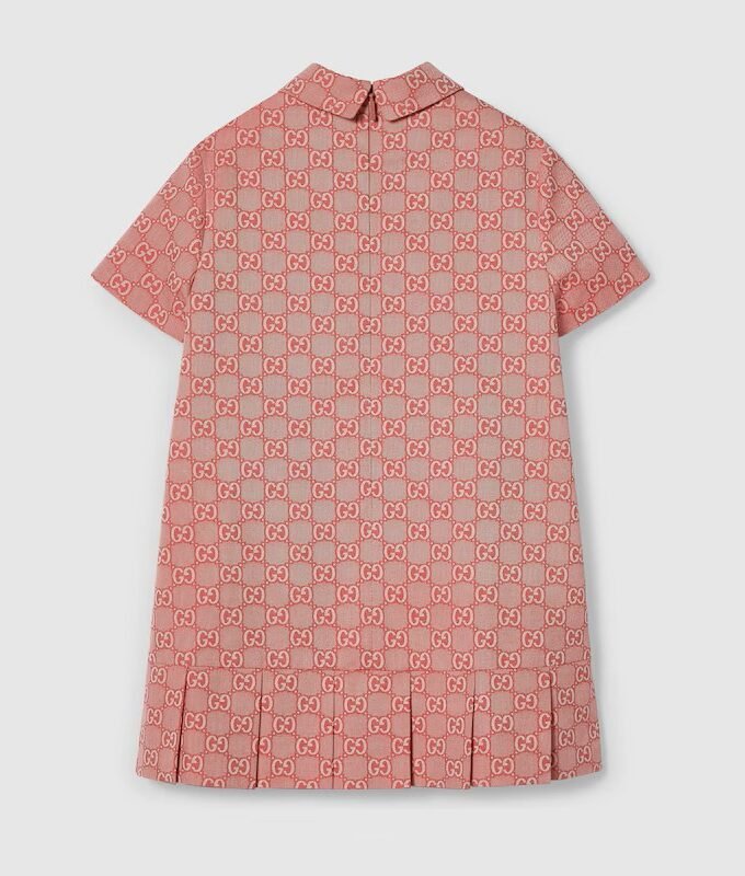 GUCCI Kids Cotton Twill Dress Red