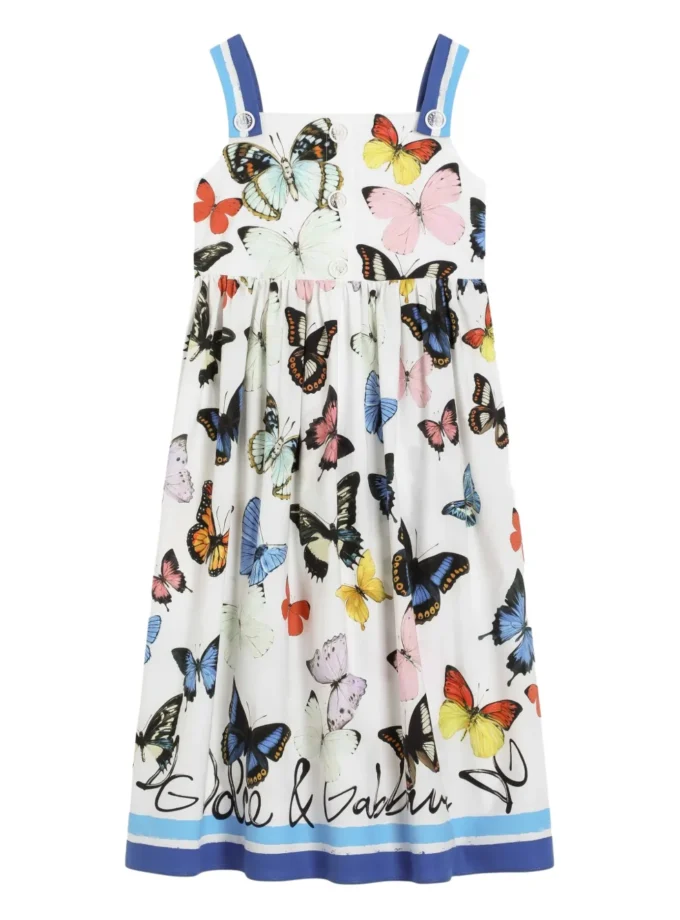 Dolce & Gabbana Kids butterfly-print dress