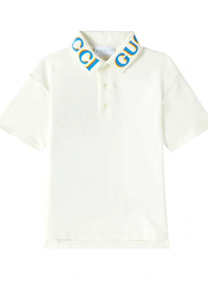 Gucci Children's printed cotton polo shirt