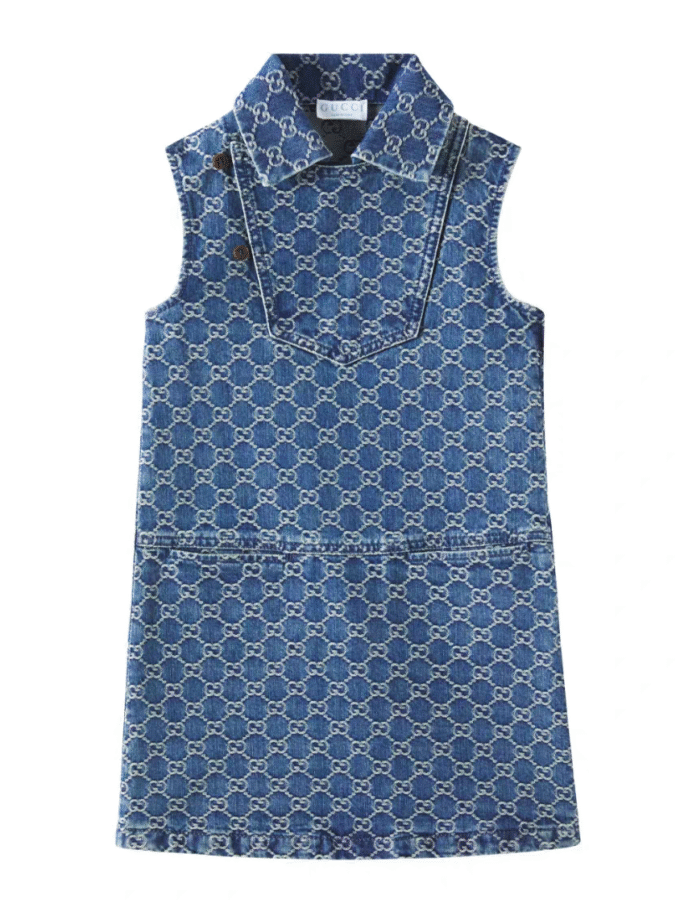 Children's Gucci denim jacquard dress