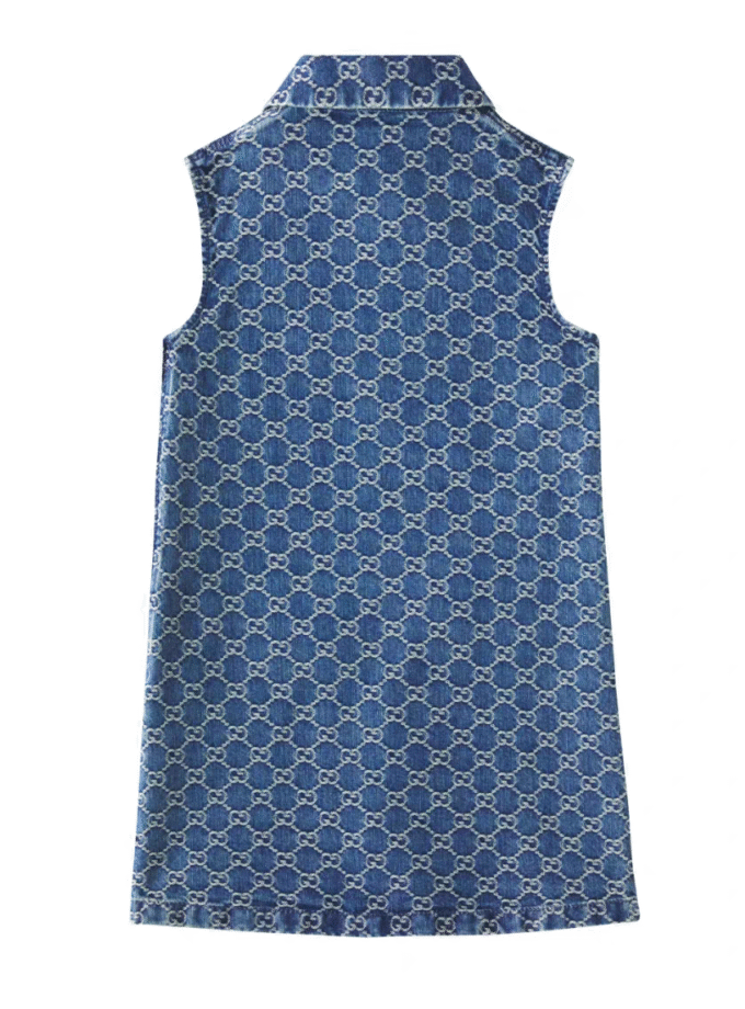 Children's Gucci denim jacquard dress