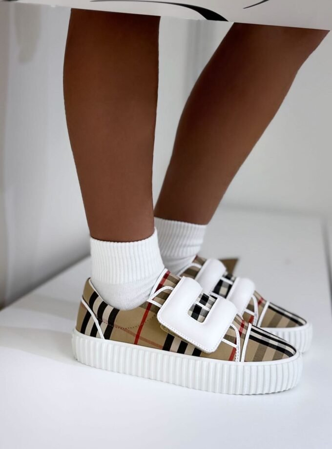 Burberry Follow Mark Check Sneakers