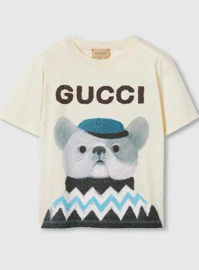 Gucci Kids Roberts bear-print cotton T-shirt