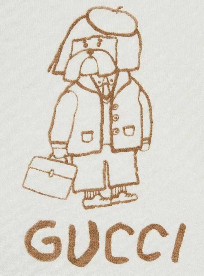 Gucci Children's dog print t shirt.