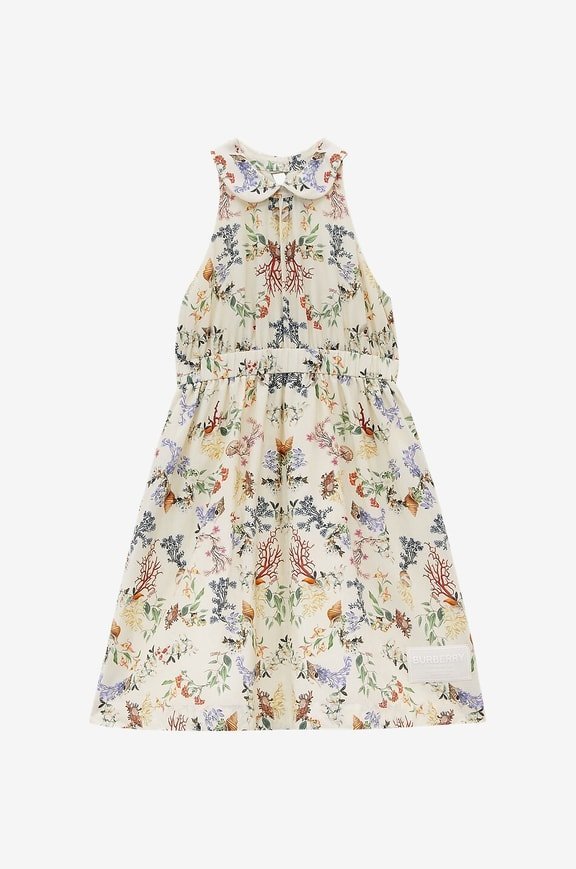Burberry Rhoda Coral sleeveless girl's cotton dress