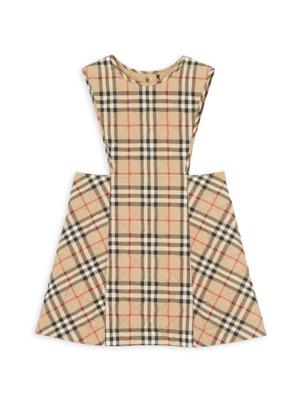 Burberry Kids
check-print pinafore dress