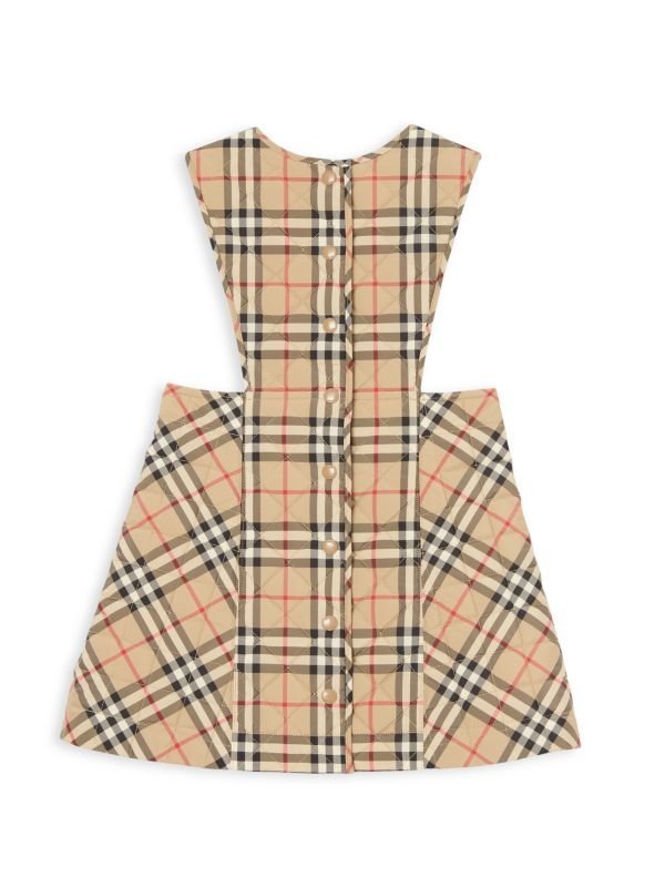 Burberry Kids
check-print pinafore dress