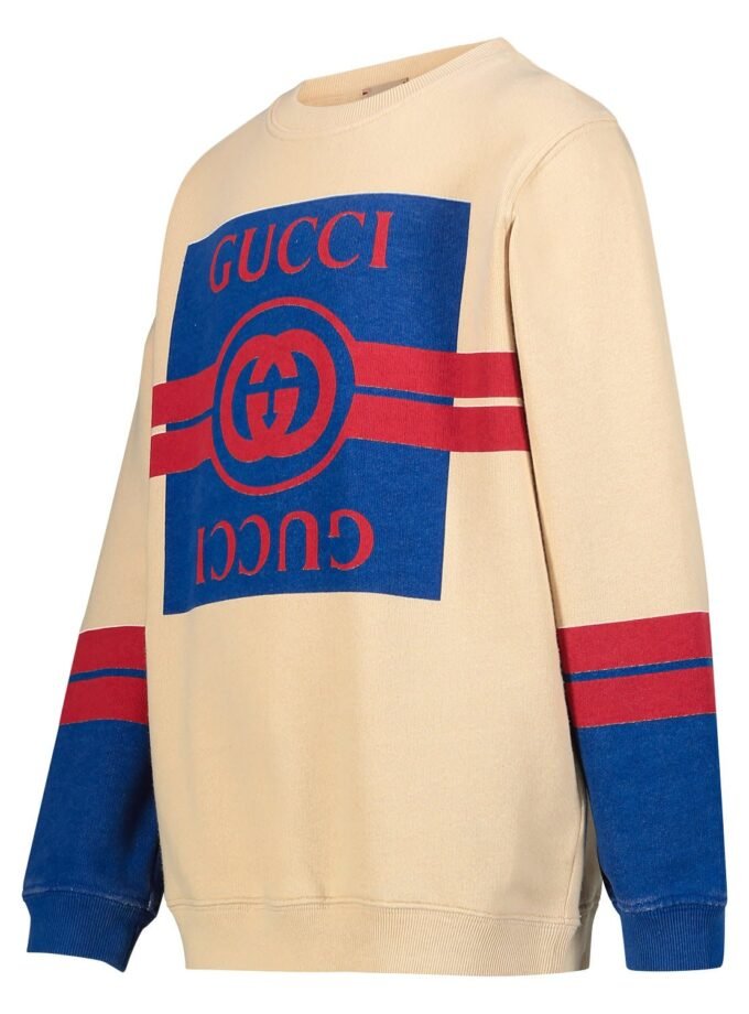 Gucci Kids Printed hoodie Beige Color