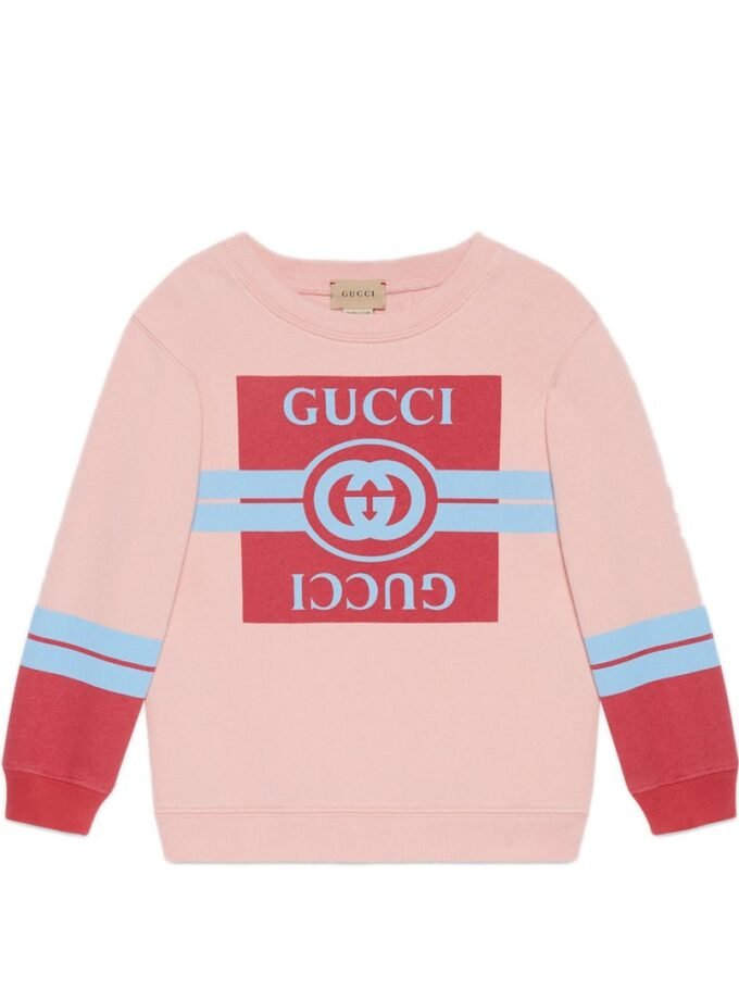 Gucci Kids Printed hoodie Logo tracksuits Cotton Jersey set