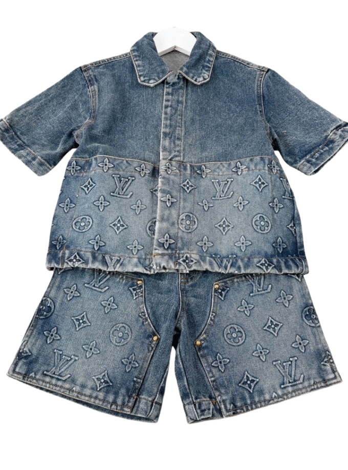 Louis Vuitton Short Sleeved Denim Workwear Shirt