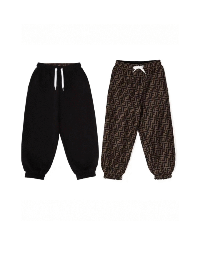 Fendi Kids
FF-pattern logo-embroidered trouser