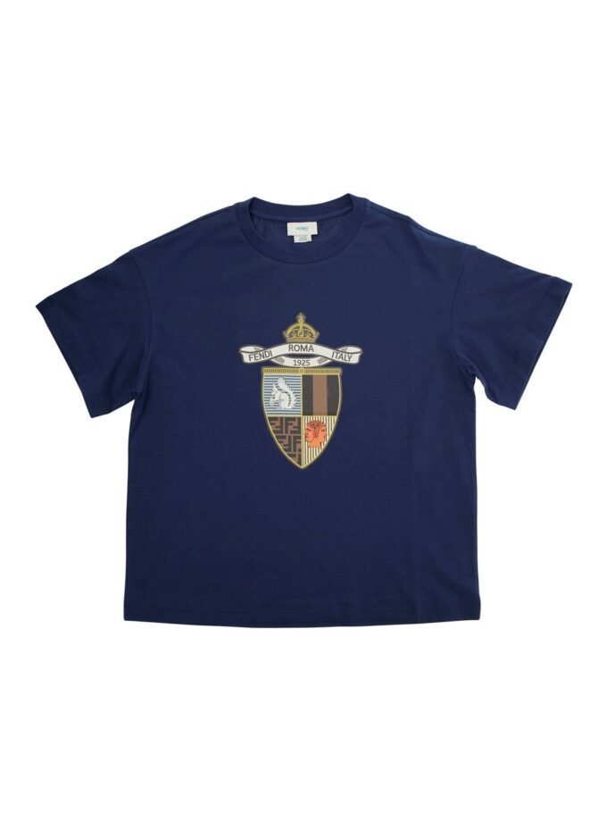 FENDI KIDS
Fendi Kids blue printed T-shirt for boys