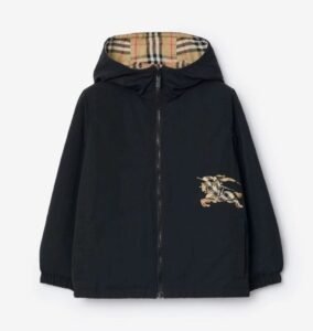 Reversible Check Hooded Jacket