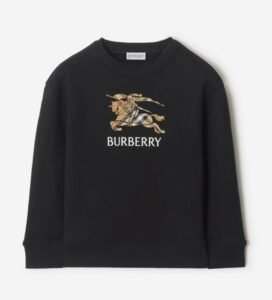 Black Sweatshirt with logo Burberry Kids