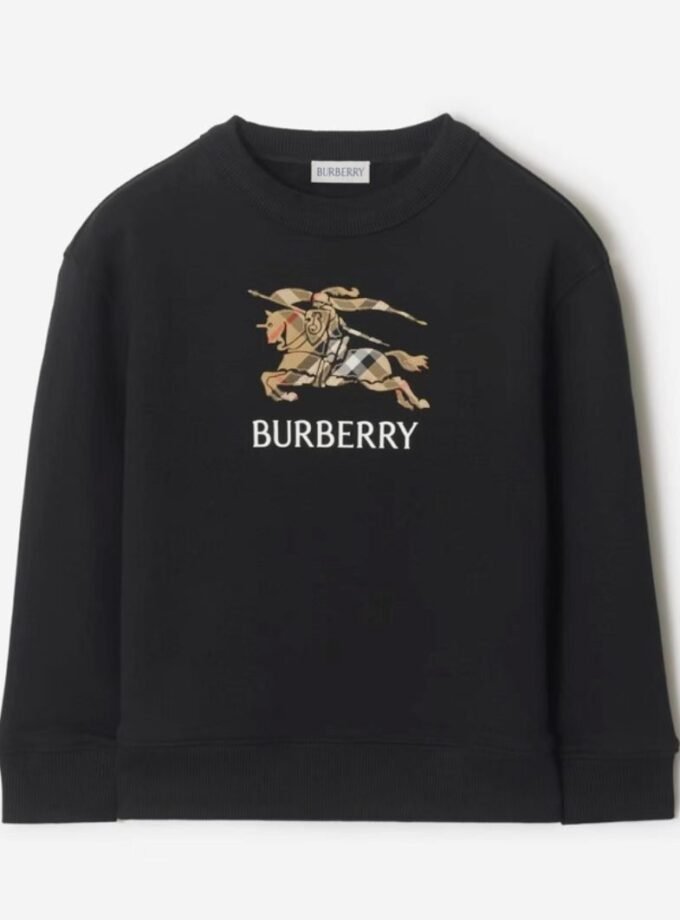 Black Sweatshirt with logo Burberry Kids