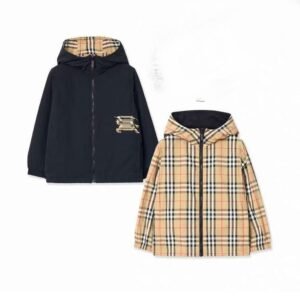 Reversible Check Hooded Jacket