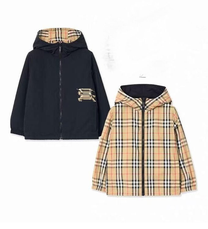 Reversible Check Hooded Jacket
