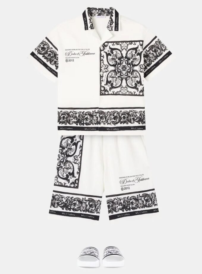 Short-sleeved  Jersey T-shirt with Short set Dolce&Gabbana Print