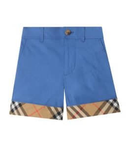 Burberry
Boy's Check-Trim Cotton Shorts,