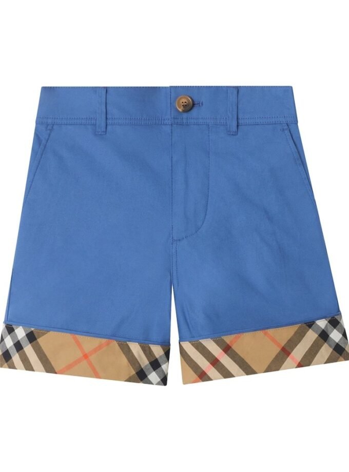 Burberry
Boy's Check-Trim Cotton Shorts,