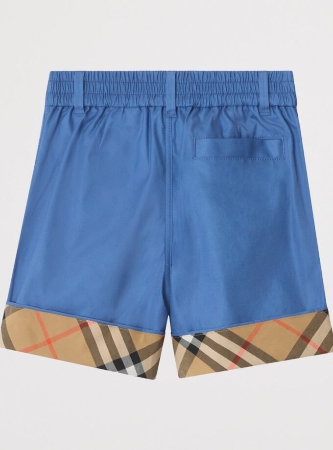 Burberry
Boy's Check-Trim Cotton Shorts,