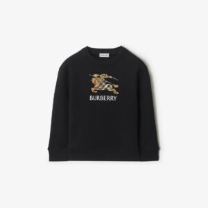Black Sweatshirt with logo Burberry Kids
