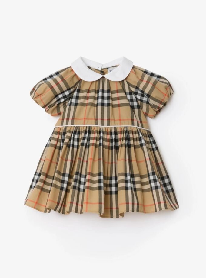 Check Cotton Dress with Bloomers 3-18months