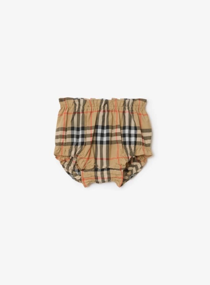 Check Cotton Dress with Bloomers 3-18months