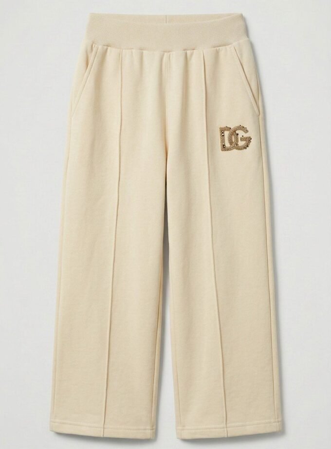Hooded sweatshirt with pant DG embroidery and rhinestones