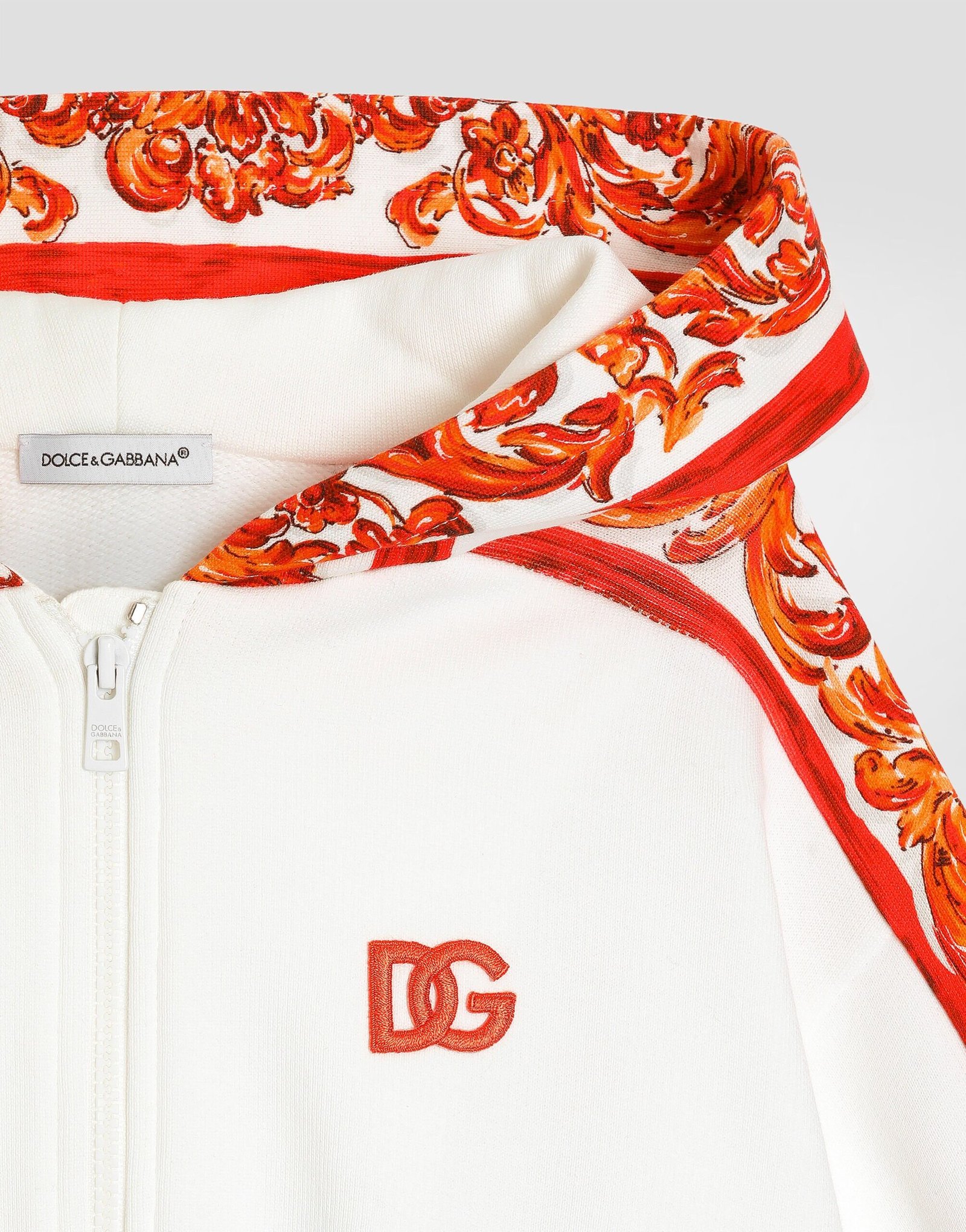 Dolce & Gabbana Kids
Majolica-print fleece trousers and sweattop - Image 4